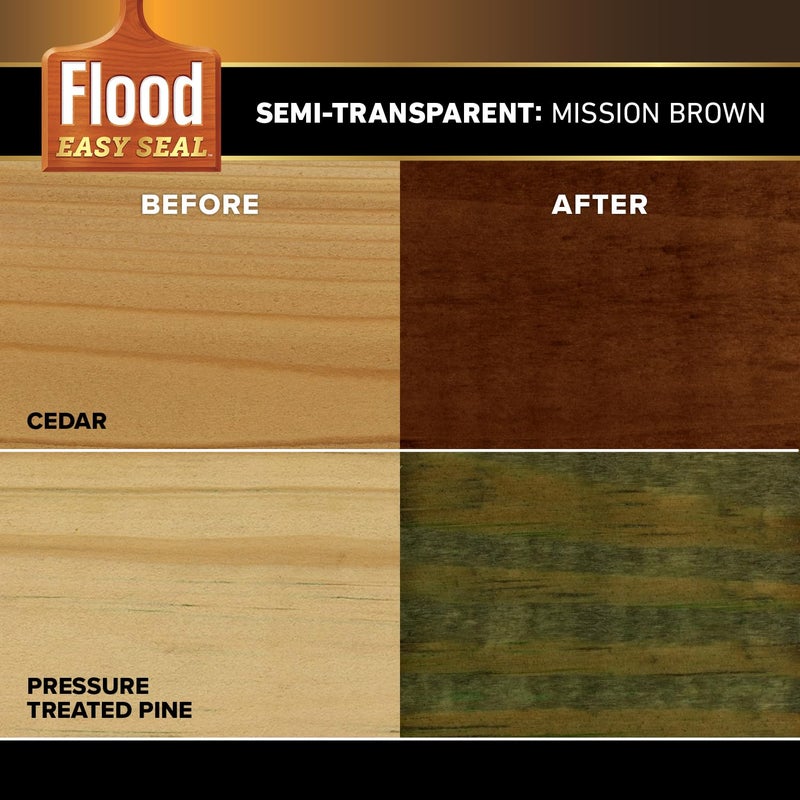 Flood Easy Seal 1 gal. Mission Brown Semi-Transparent Exterior Wood Finish - Image 5